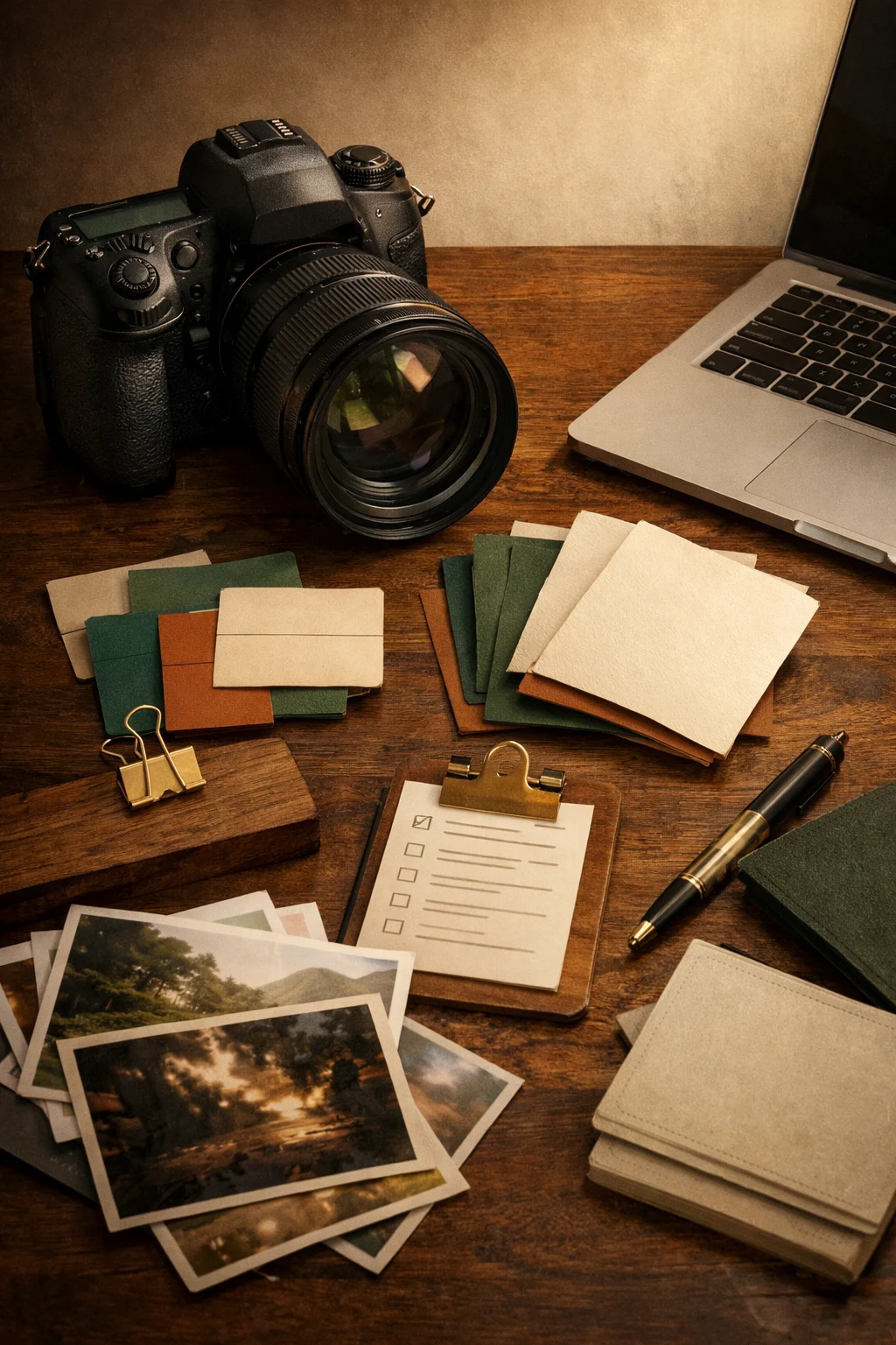 Course cover concept for a photography business and AI workflow class