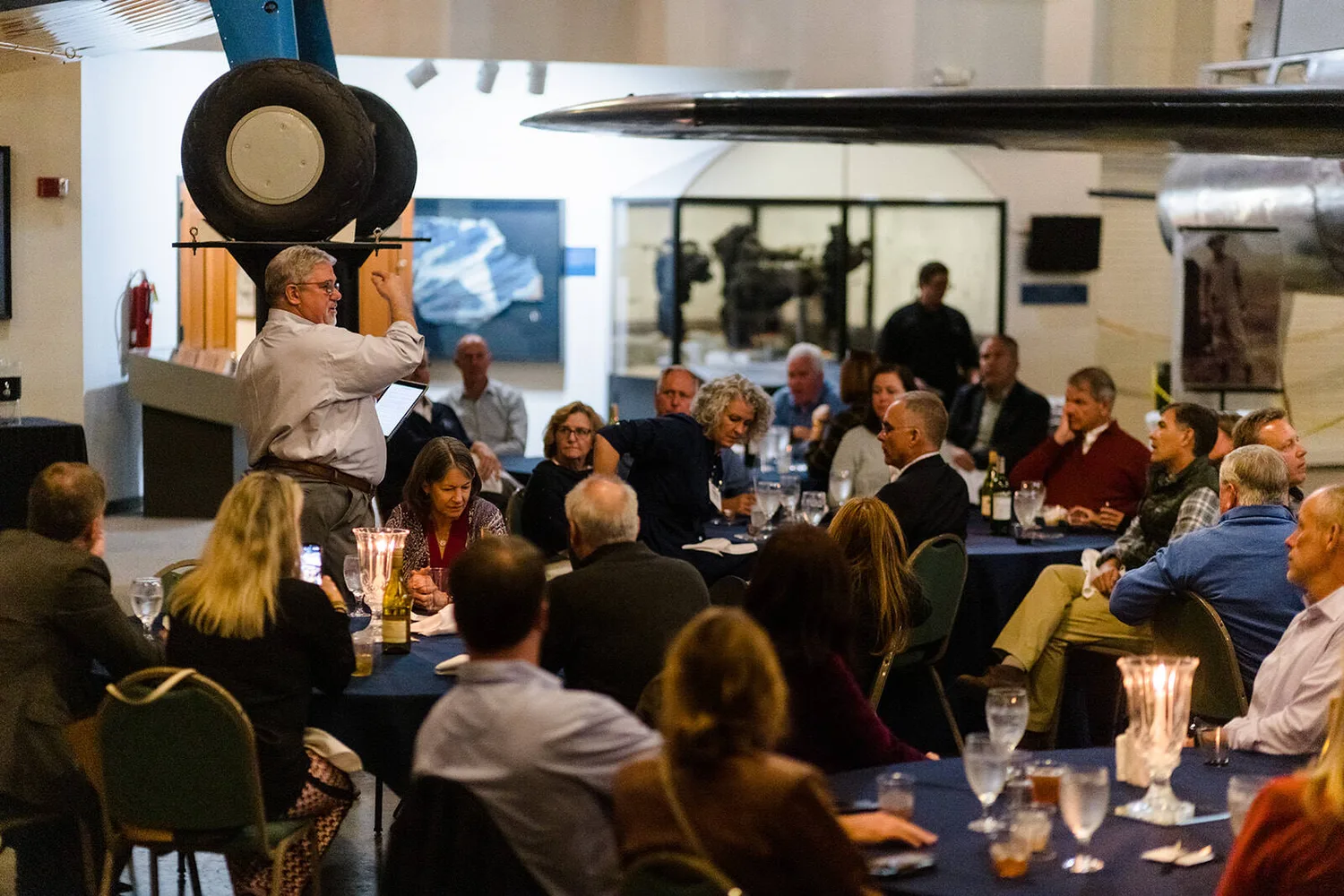 Corporate event production with audience