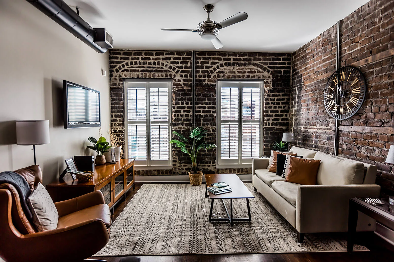 Editorial interior photograph of a Savannah rental space